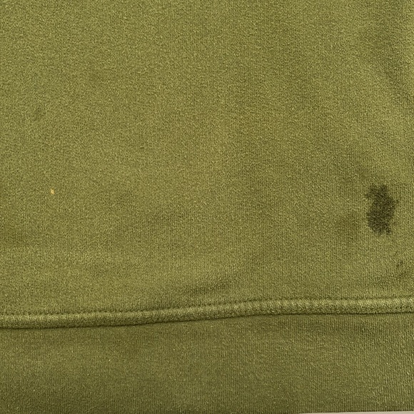 Basic Editions Size Small Vintage Embroidered Floral Sweatshirt in Olive Green - Picture 6 of 11